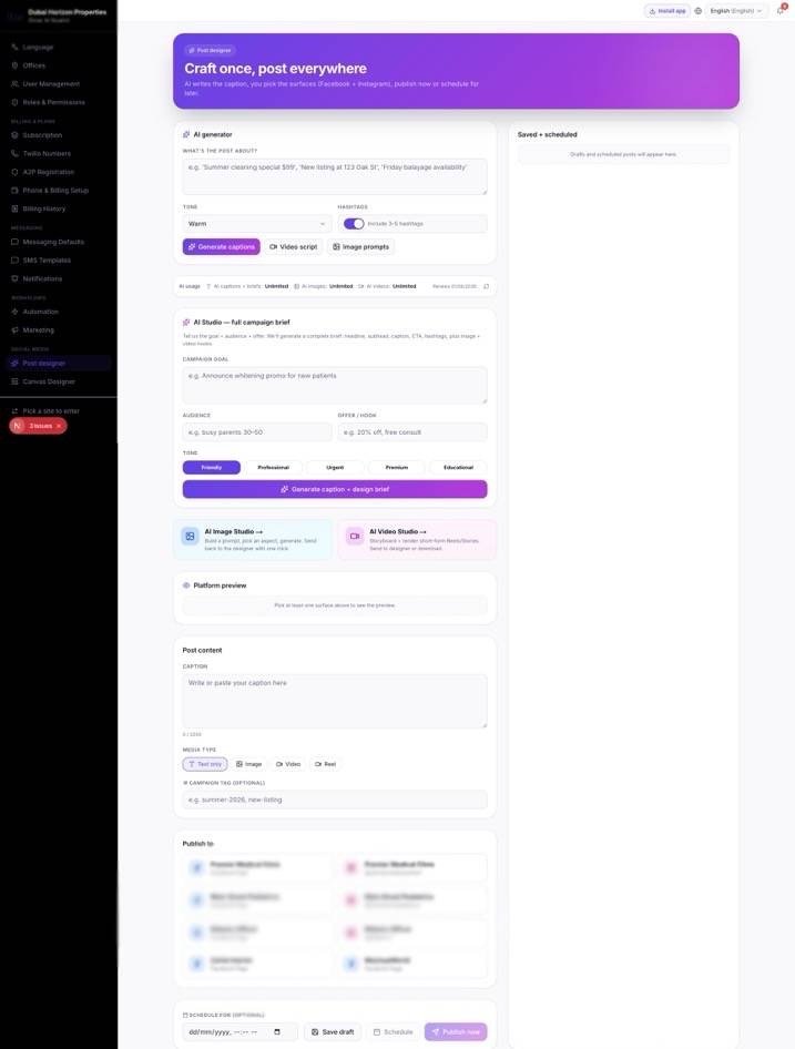 Social — post designer