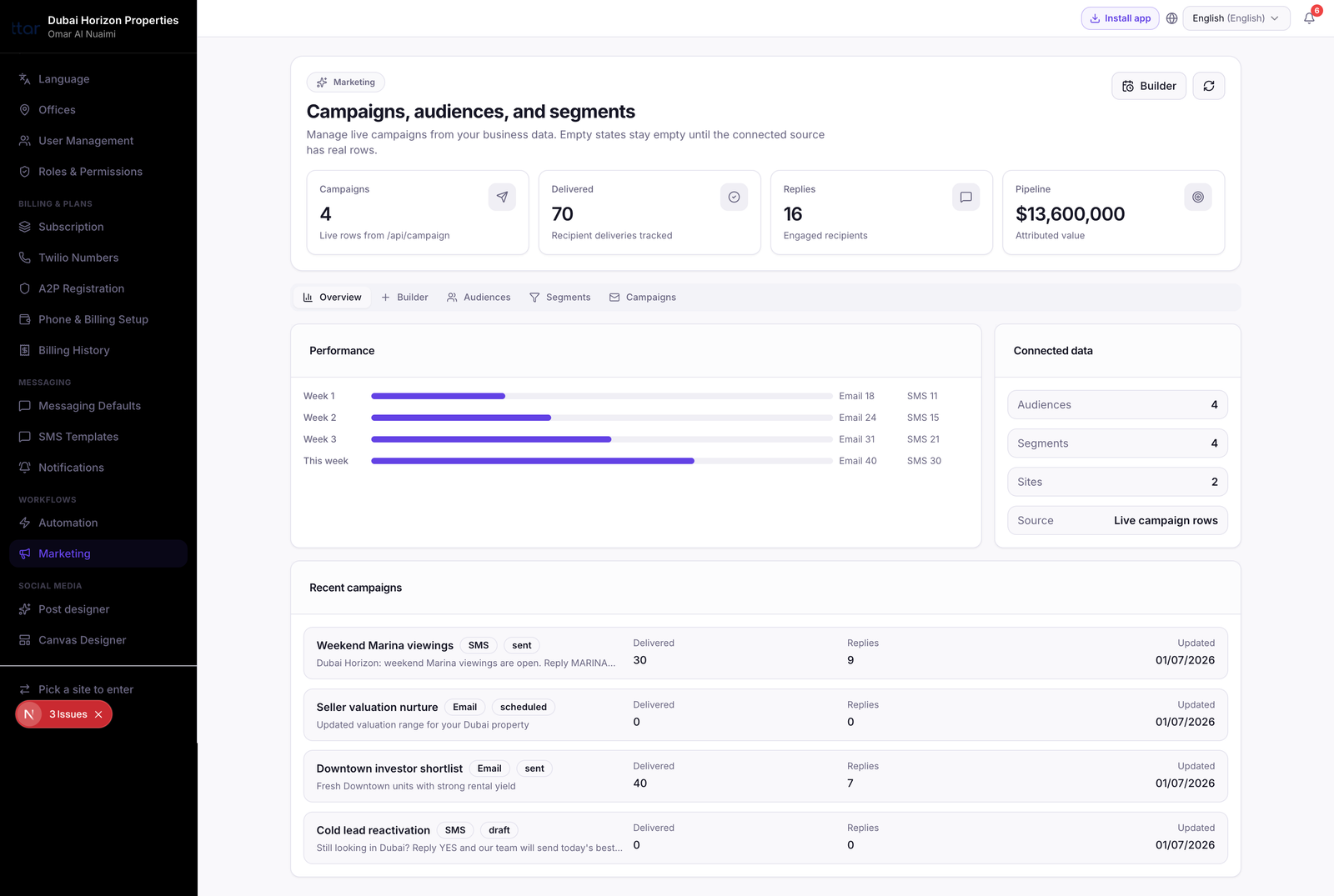 Campaigns & marketing